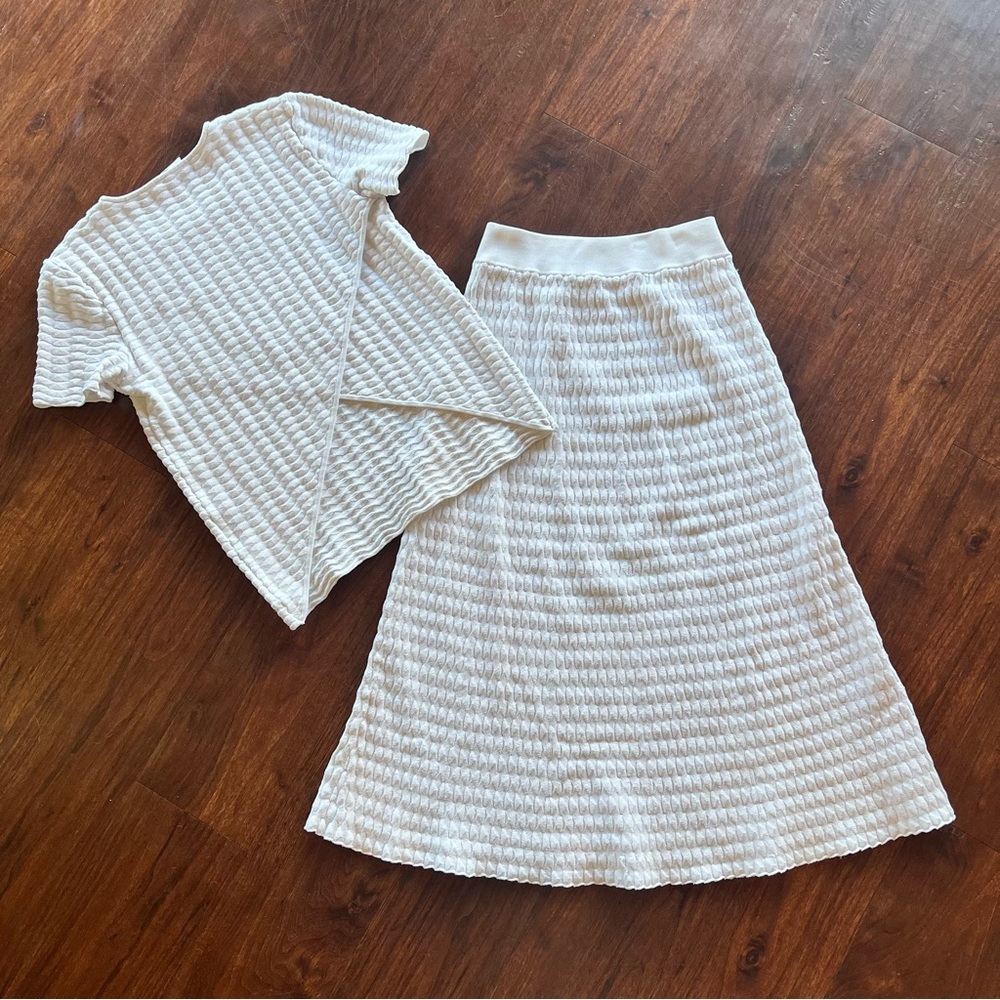 A.L.C. Textured Midi Skirt and shirt Set